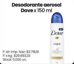 Changomas Dove desodorante aerosol oferta