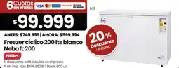 Changomas Neba freezer cíclico 200 lts blanco oferta