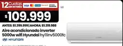 Changomas Hyundai aire acondicionado inverter 5000w wifi hyllinv500fc oferta