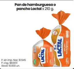 Changomas Lactal pan de hamburguesa o pancho oferta