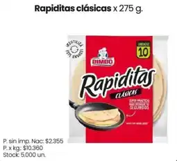 Changomas Bimbo rapiditas clásicas oferta