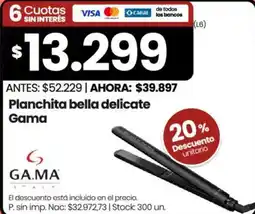 Changomas Gama planchita bella delicate oferta