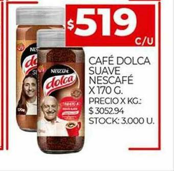 Supermercados DIA Café Dolca Suave Nescafé oferta