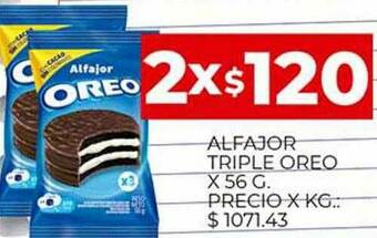 Supermercados DIA Alfajor Triple Oreo oferta