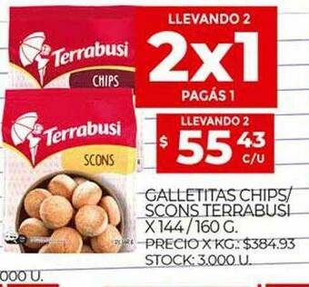 Supermercados DIA Galletitas Chips Scons Terrabusi oferta