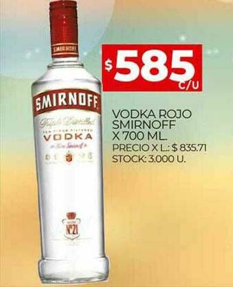 Supermercados DIA Vodka Rojo Smirnoff oferta