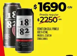 Supermercados DIA 1882 fernet con cola / pomelo oferta