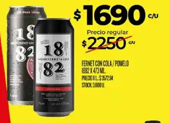 1882 fernet con cola / pomelo