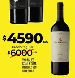 Supermercados DIA Los Haroldos vino malbec estate oferta