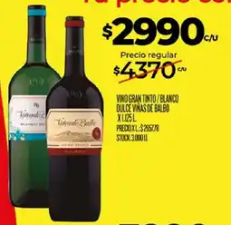 Supermercados DIA Vinas de Balbo vino gran tinto / blanco dulce oferta