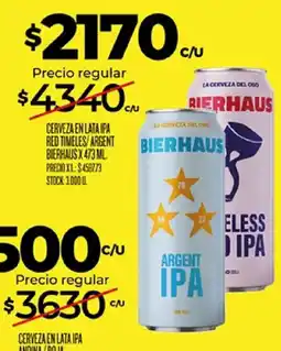 Supermercados DIA Bierhaus cerveza en lata ipa red timeles / argent oferta