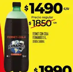 Supermercados DIA Fernet-colá fernet con cola fernando x 1 l oferta
