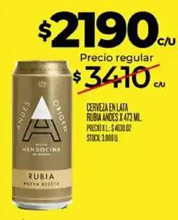 Supermercados DIA Andes origen rubia oferta