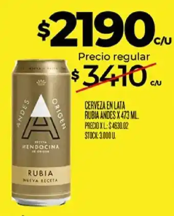 Andes origen rubia