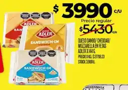 Supermercados DIA Adler sandwich-in oferta