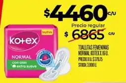 Supermercados DIA Kotex toallitas femeninas normal oferta