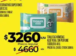 Supermercados DIA Toddler toallitas húmedas oferta