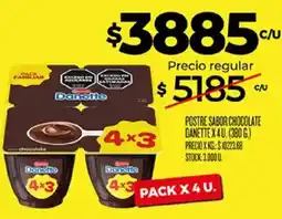 Supermercados DIA Danette postre sabor chocolate oferta