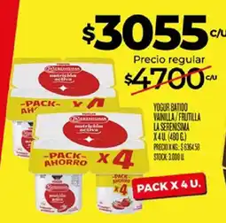 Supermercados DIA La serenisima yogur batido vainilla frutilla oferta