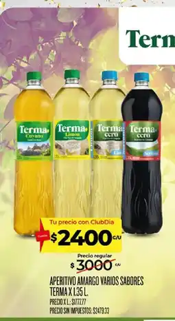 Supermercados DIA Terma aperitivo amargo varios sabores oferta