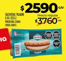 Supermercados DIA Paladini salchichas oferta