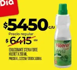 Supermercados DIA Hileret edulcorante stevia forte oferta