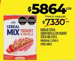 Supermercados DIA Cereal mix yoghurt & frutilla oferta