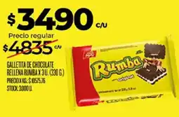 Supermercados DIA Rumba galletita de chocolate rellena oferta