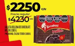 Supermercados DIA Terrabusi galleta rellena de chocolate melba oferta