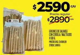 Supermercados DIA Grisines de salvado con cebolla malteados oferta