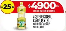 Supermercados DIA Cañuelas aceite de girasol oferta