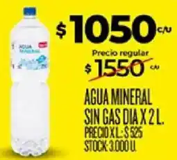 Supermercados DIA Agua mineral sin gas dia oferta