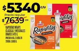 Supermercados DIA Bimbo rapiditas wraps oferta