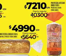 Supermercados DIA Bimbo pan papa artesano oferta