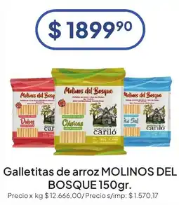 Hergo Molinos del Bosque galletitas de arroz oferta