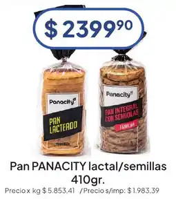 Hergo Panacity pan lacteado/pan integral con semillas oferta