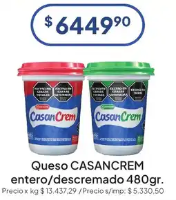 Hergo Casancrem queso entero/descremado oferta