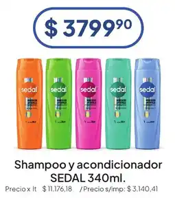 Hergo Sedal shampoo y acondicionador oferta