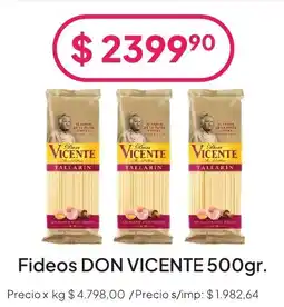 Hergo Don vicente fideos oferta