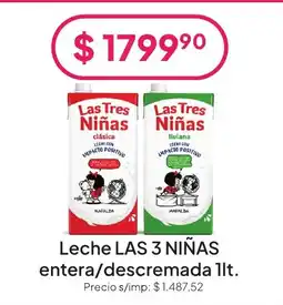 Hergo Las tres niñas leche entera o descremada oferta
