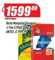 Supermercados Comodin Flex - yerba mañanita/taragui 4 c/palo 500gr oferta