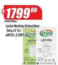 Supermercados Comodin Manfrey - leche entera/desc tetra lv 1lt oferta