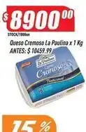 Supermercados Comodin La paulina - queso cremoso oferta