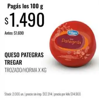 Tregar queso pategras