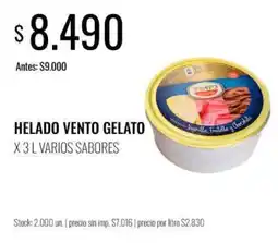 Supermercados Tadicor Vento helado vento gelato oferta