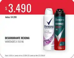 Supermercados Tadicor Rexona desodorante oferta