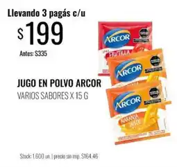 Supermercados Tadicor Arcor jugo en polvo varios sabores oferta