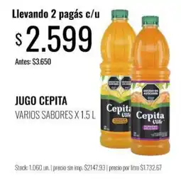 Supermercados Tadicor Cepita jugo cepita varios sabores oferta