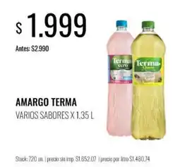 Supermercados Tadicor Terma amargo varios sabores oferta