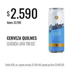 Supermercados Tadicor Quilmes cerveza clásica lata oferta